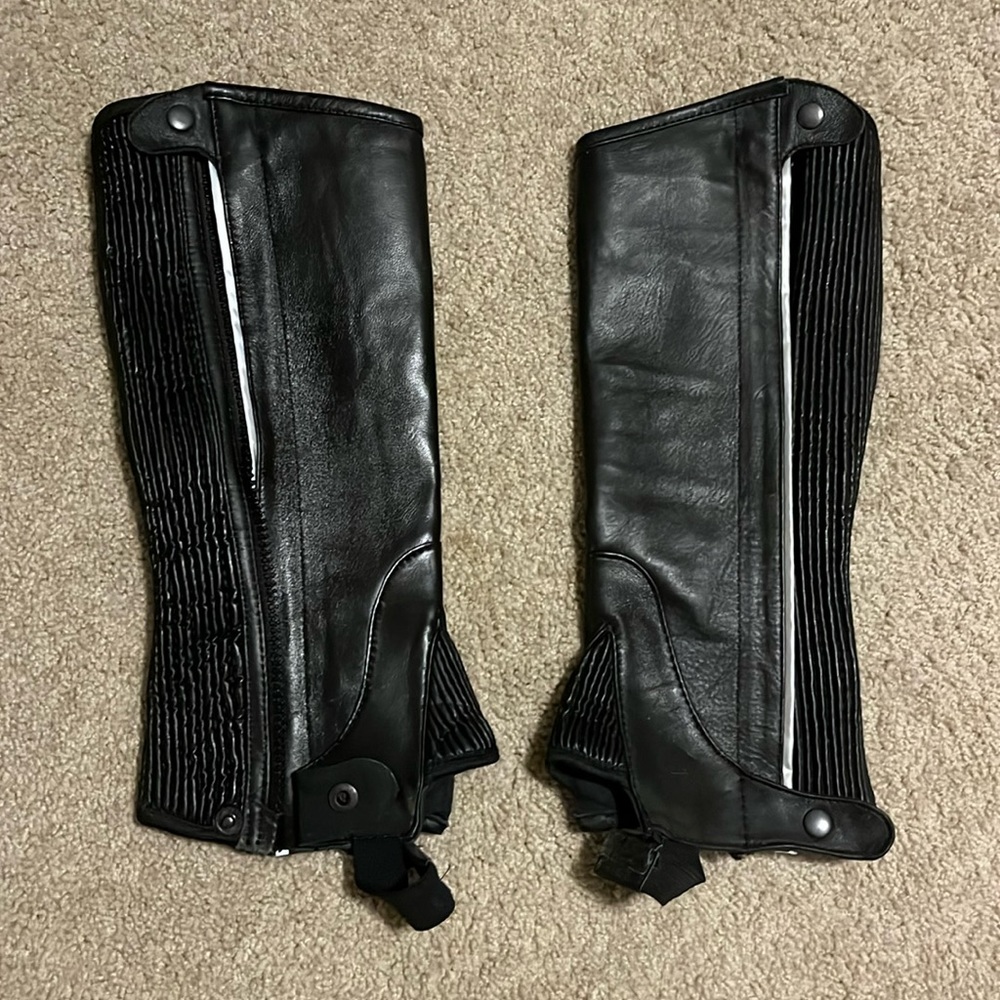 Leather half chaps- size XL